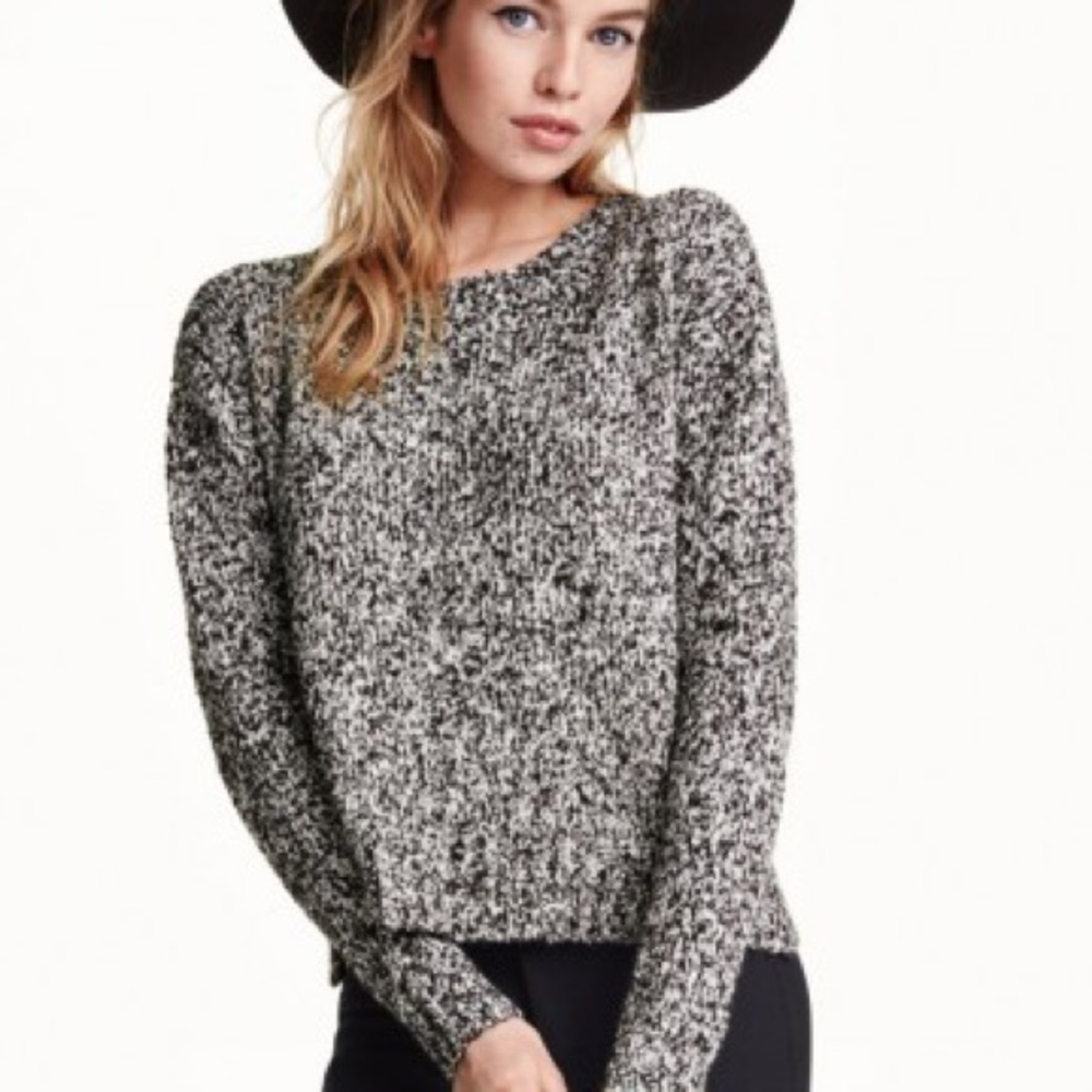 Free People Black and White Knit Sweater - Women’s Size XS